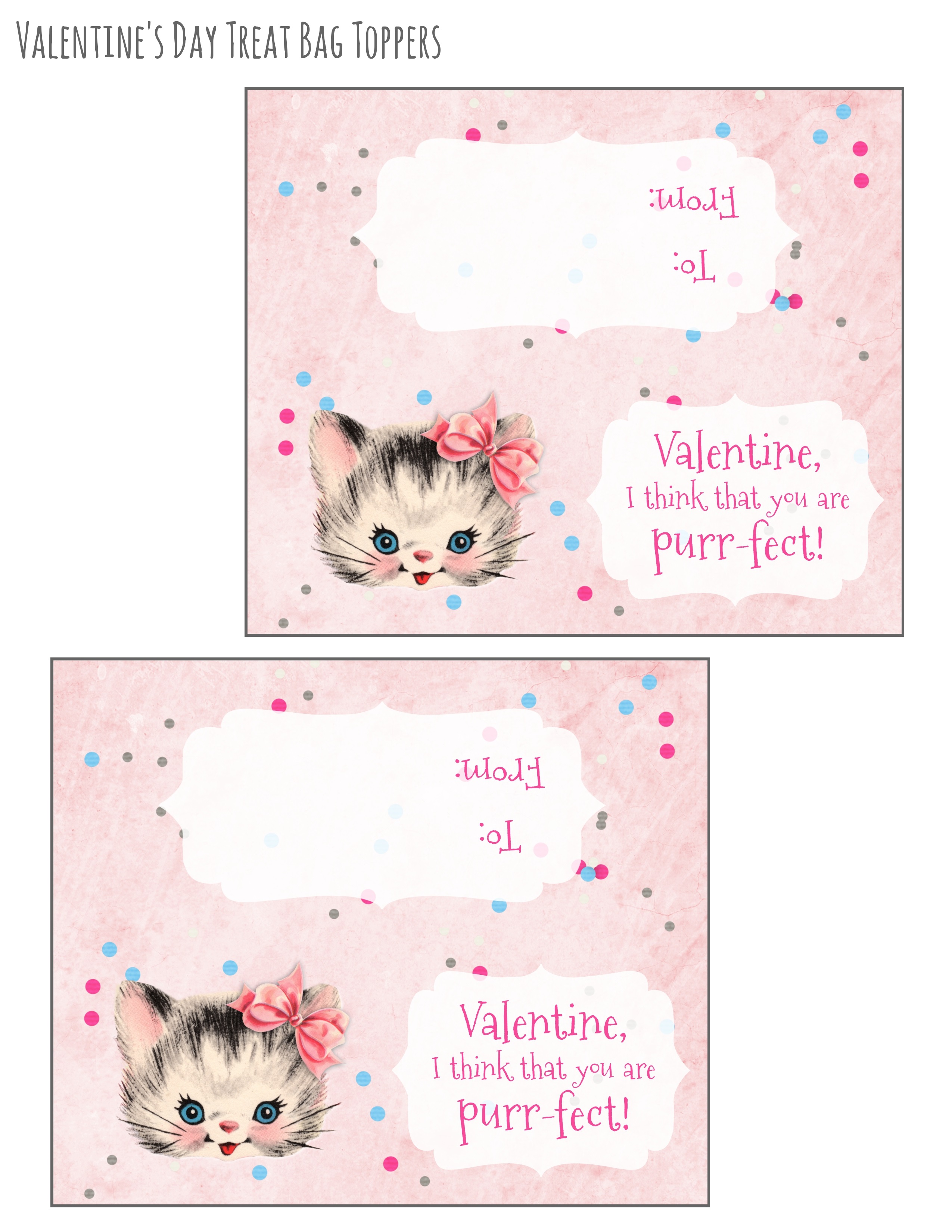 Adopt A Pet Bag Topper Instant Download Valentine's 