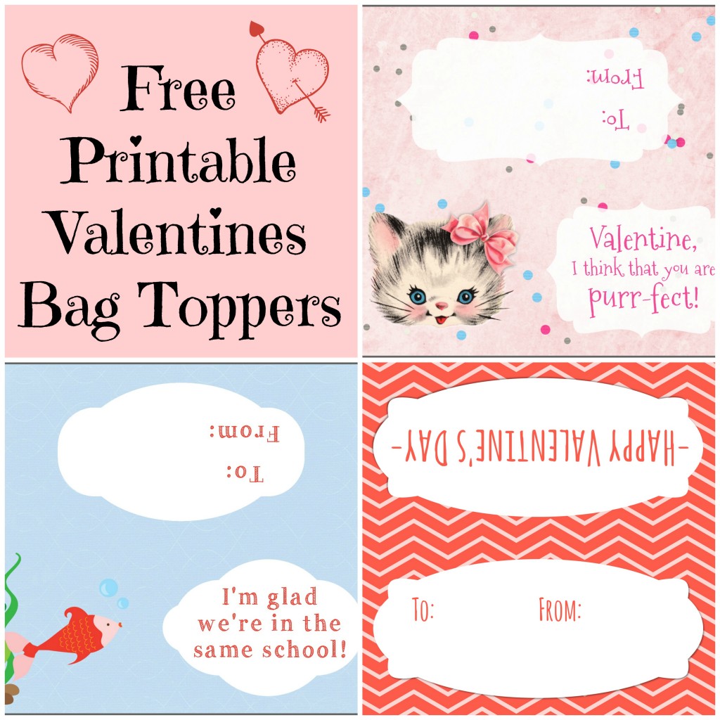 Free Printable Valentines Day Bag Toppers Domestic Mommyhood