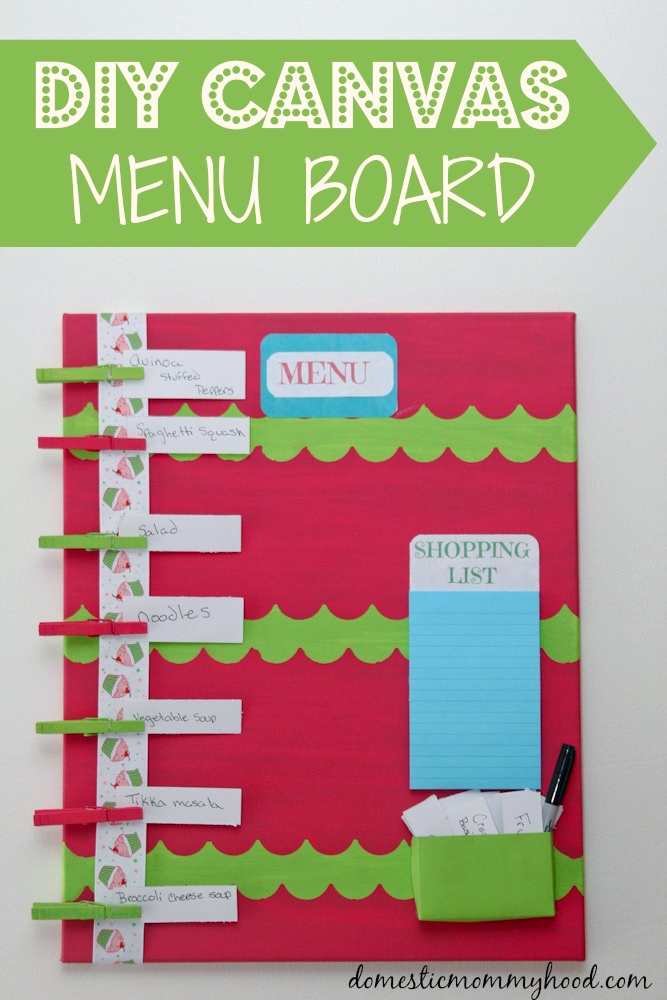 DIY Menu Board - Domestic Mommyhood