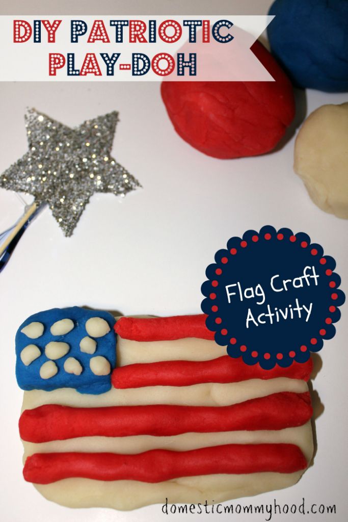 Patriotic Homemade Playdough for Kids