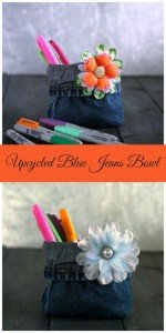 upcycled blue jeans