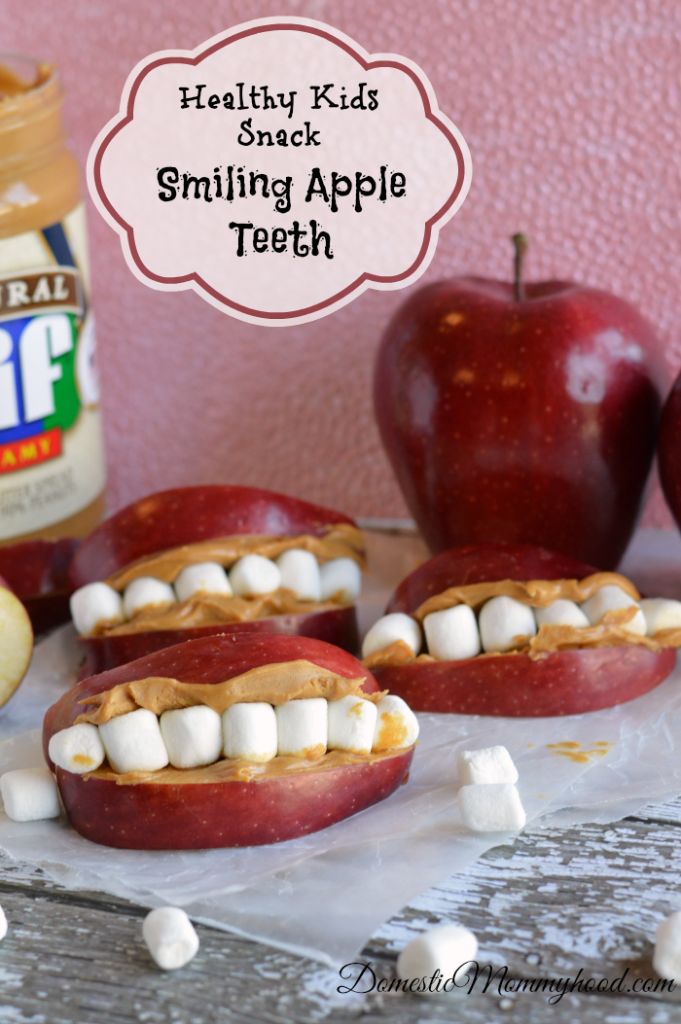 smiling apple teeth