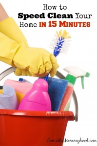 how to speed clean your home in 15 minutes