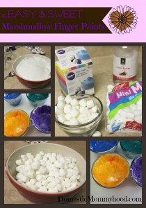 marshmallow finger paint