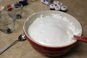 marshmallow finger paint