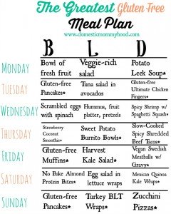 gluten free meal plan