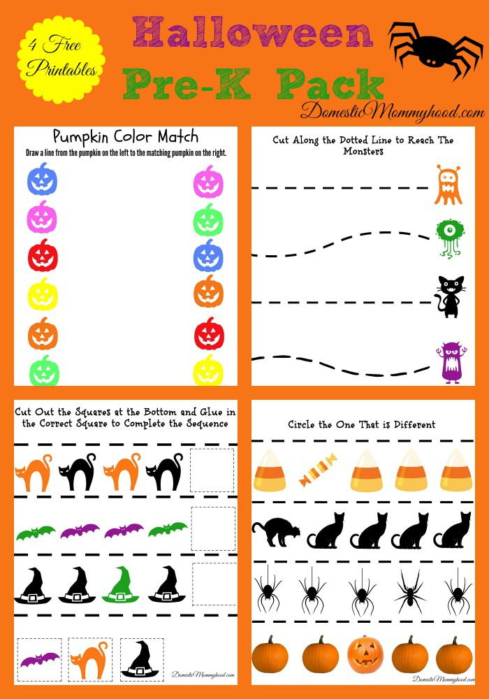 halloween pre k pack collage