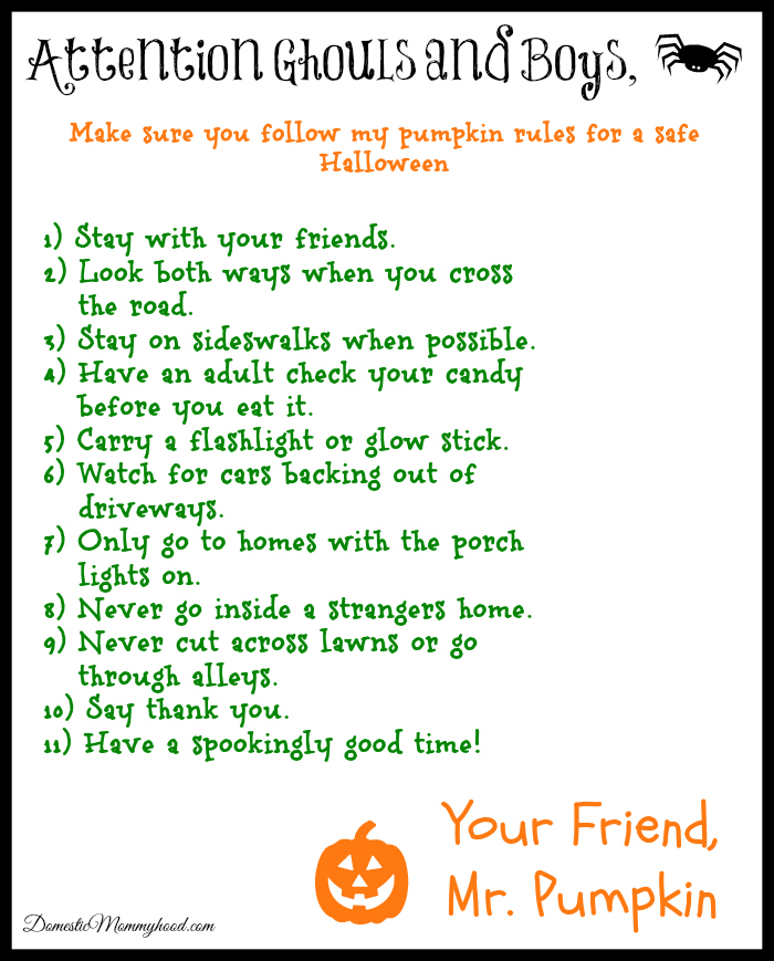 halloween safety checklist