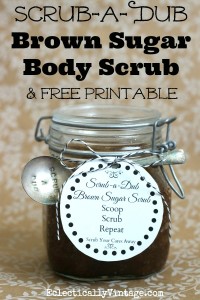 brown sugar body scrub gifts in a jar