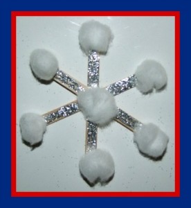 Popsicle Stick Snowflake Craft and Winter Song