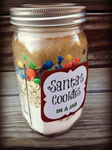 gifts in a jar santas cookies