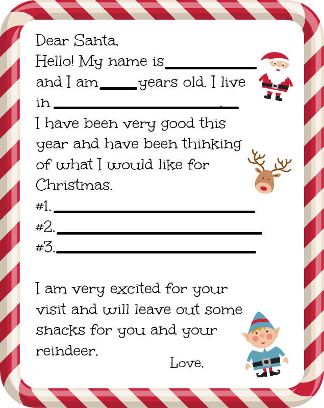 Santa s Address for Mailing Him a Letter Free Printable Santa