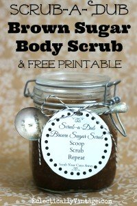 brown sugar body scrub gifts in a jar