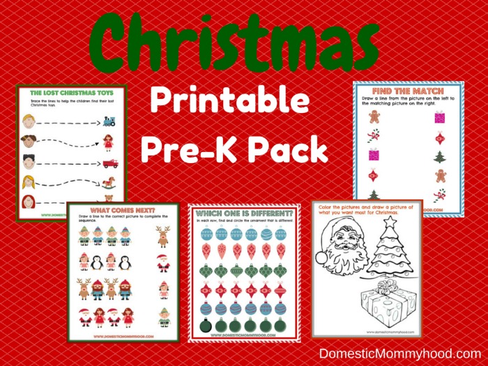 Christmas Printable Pre-K Pack