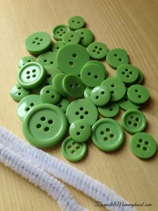 button wreath ornament supplies