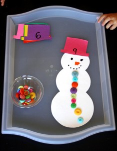counting snowman preschool winter activity