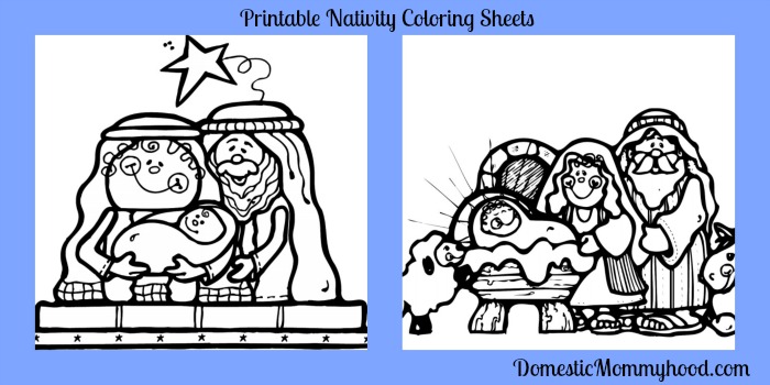 Nativity Coloring Page Printables + Christ Centered ...