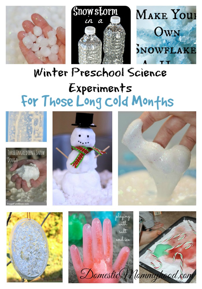 winter preschool science experients