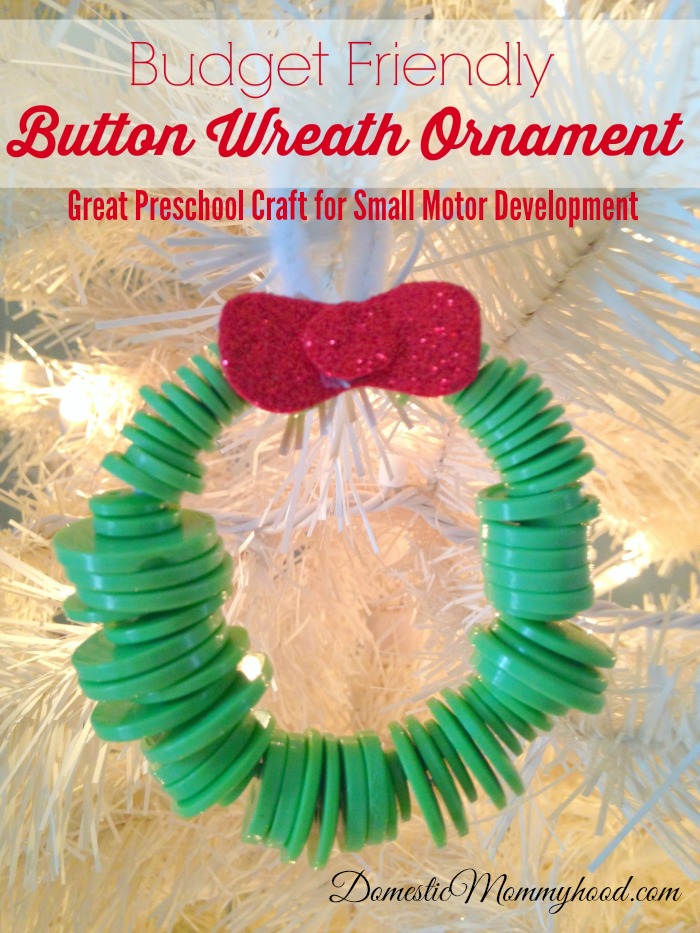 button wreath ornament great for small motor devlopement