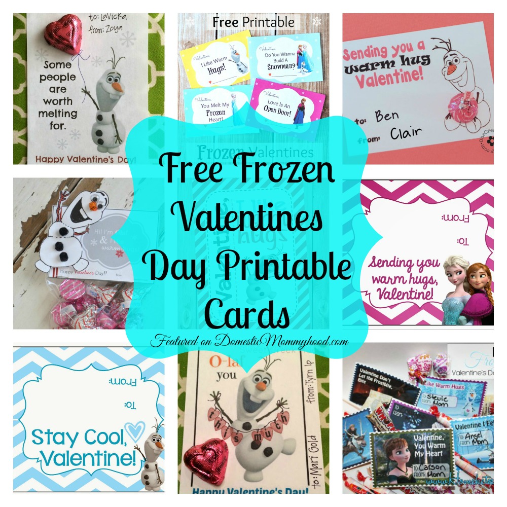 8 free frozen valentines day printables
