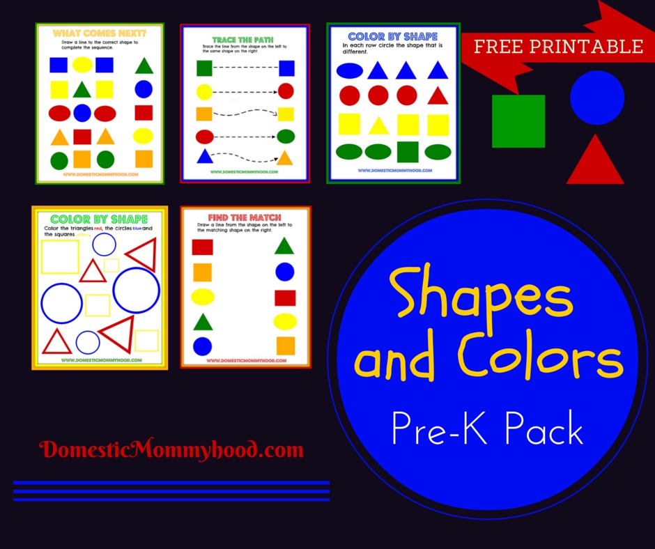 Shape and Color Printables Domestic Mommyhood