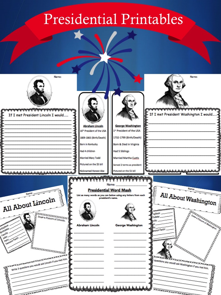 Presidents Day Printable Pack