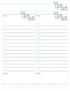 To Do List Printable Light Teal