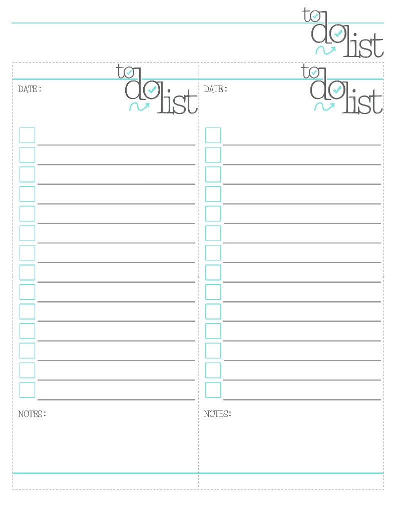 To do List Printable Light Teal copy