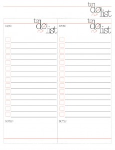To Do List Printable Peach