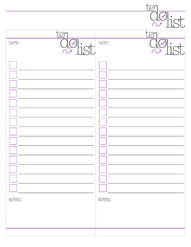 to do list printable purple