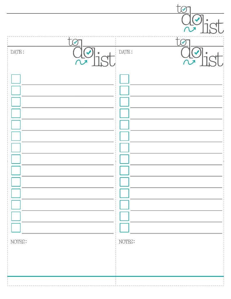 To do List Printable Teal copy