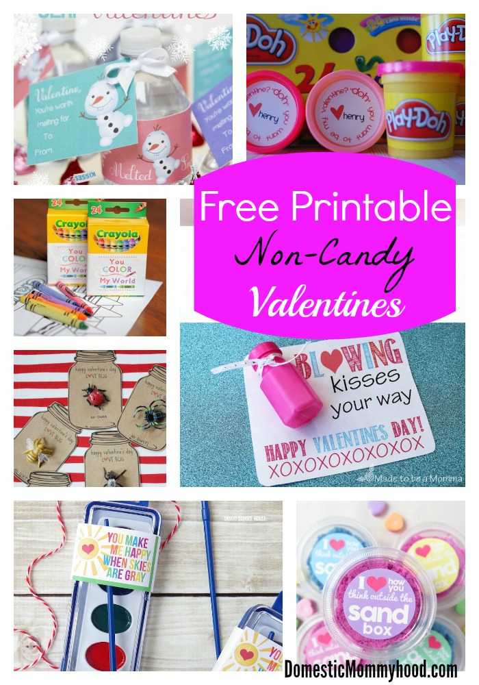 FREE Printable Non-Candy Valentines - Domestic Mommyhood