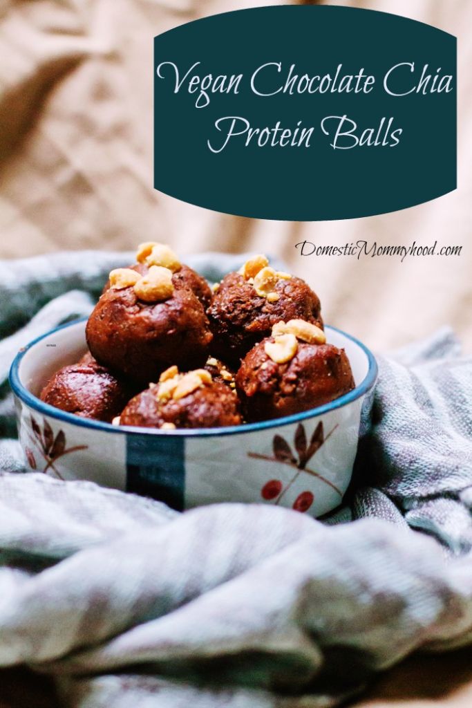 vegan chocolate chia protein balls