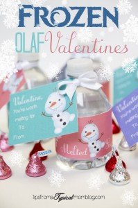 FREE Printable Non-Candy Valentines "Frozen" style
