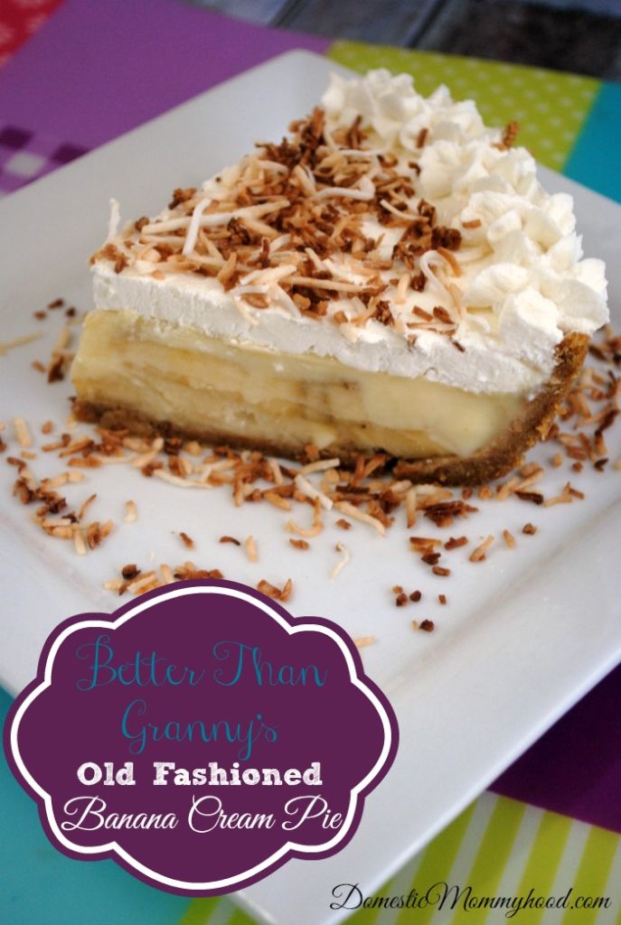 old fashioned banana cream pie