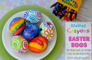 melted crayon easter eggs