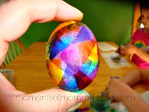 I know all of you have a little tissue paper just laying around the house with all it's papery prettyness!! Well head on over to Moments of Mommyhood and check out this great tutorial for Tissue Paper Dyed Easter Eggs. What a beautiful and creative way to Dye Easter Eggs.