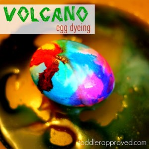 volcano easter egg dye