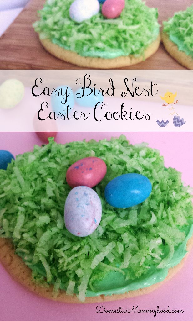 Easy Bird Nest Easter Cookies