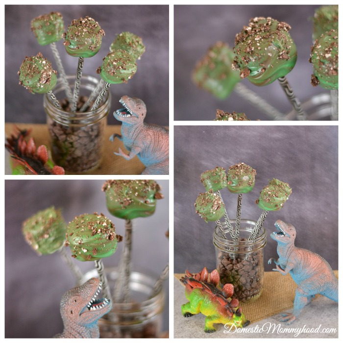 Easy to Make Dinosaur Marshmallow Pops (Perfect for a Dinosaur Themed Birthday)