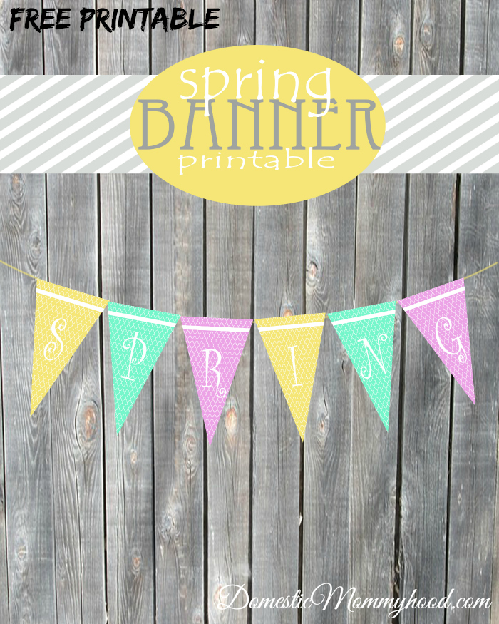 Pretty Spring Printable Banner