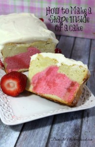 how to make a shape inside of a cake