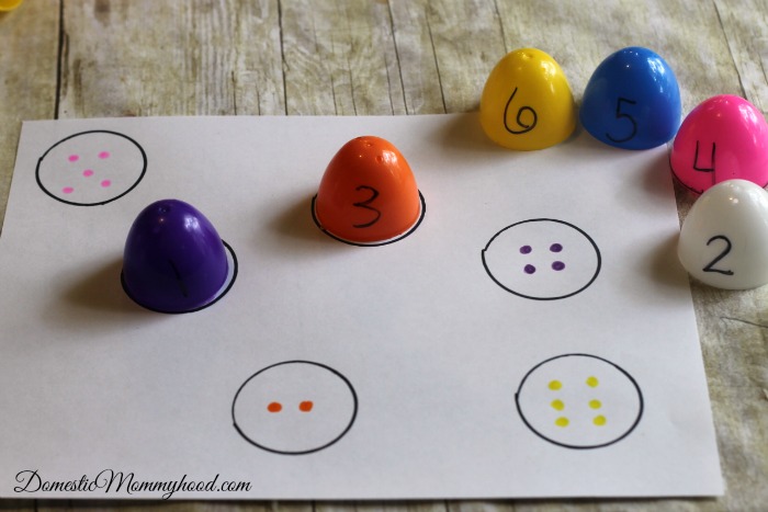 number match easter egg learning activity for kids