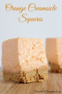 If you are looking for something cool and creamy and delicious these Orange Creamsicle Squares are absolutely scrumptious! They are super easy to do and don't take a lot of time. These will be a big hit at your summer party this year and the kids will absolutely love them! So grab up your ingredients and let's get to making some fabulous Orange Creamsicle Squares!