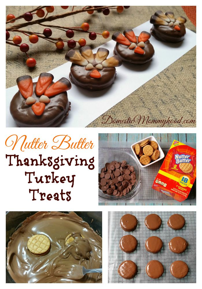 New Nutter Butter Sandwich Cookie Thanksgiving Turkey Treats Collage