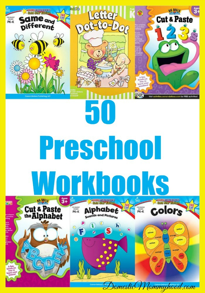 50 Preschool workbooks for learning fun
