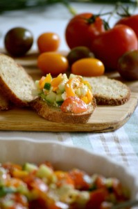 Tomato, Cucumber & Feta Appetizer