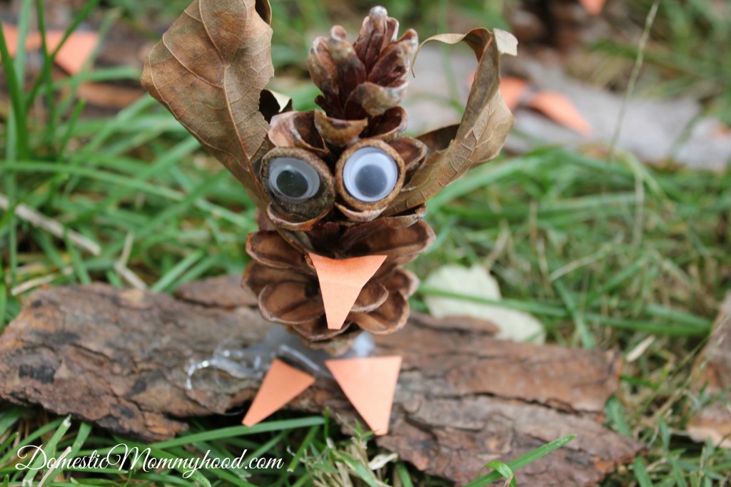 Nature Craft For Kids: Pinecone Owl Kids Craft - Domestic Mommyhood