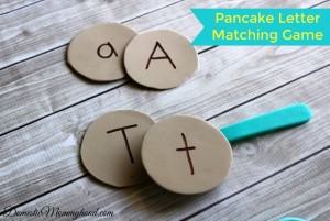 If You Give a Pig a Pancake: Math and Literacy Pre-K Kids Activity & Story Basket pancake letter matching game