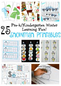 Snowman Printables (Pre-K Educational Activities)